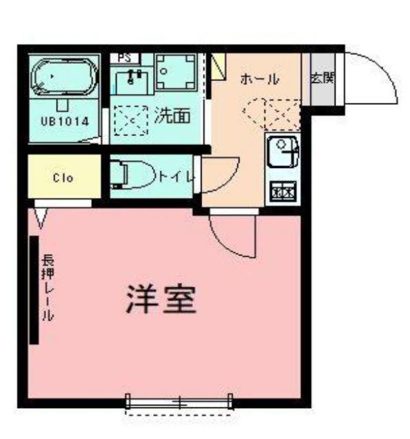 ハイズ湘南茅ケ崎(1K/1階)の間取り写真