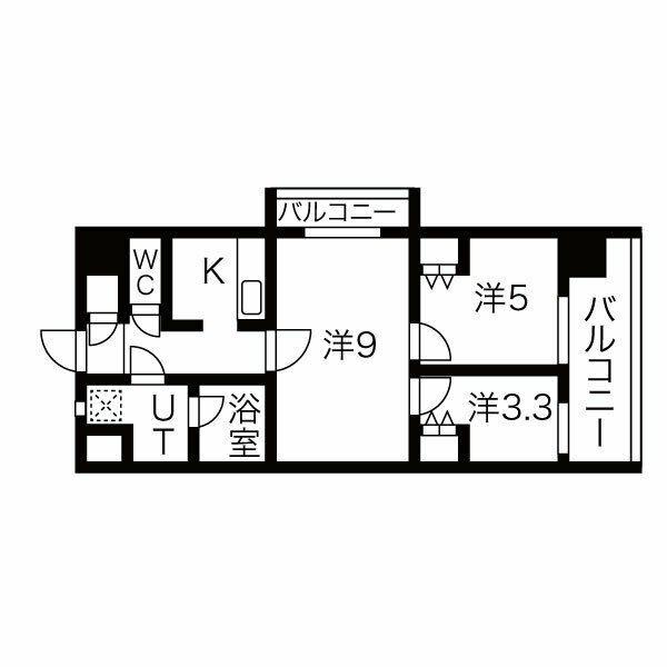 THE MUSIC COURT(3K/6階)の間取り写真