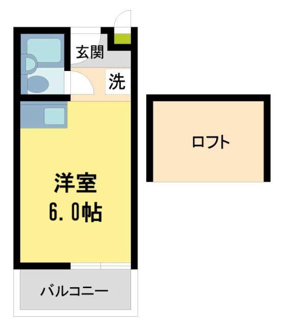 メゾンサクラ14期(ワンルーム/2階)の間取り写真