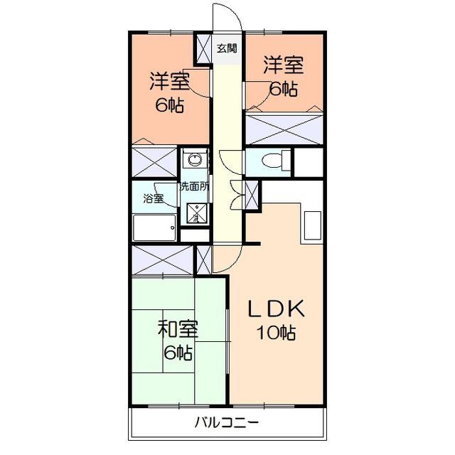レジデンス永田台(3LDK/6階)の間取り写真