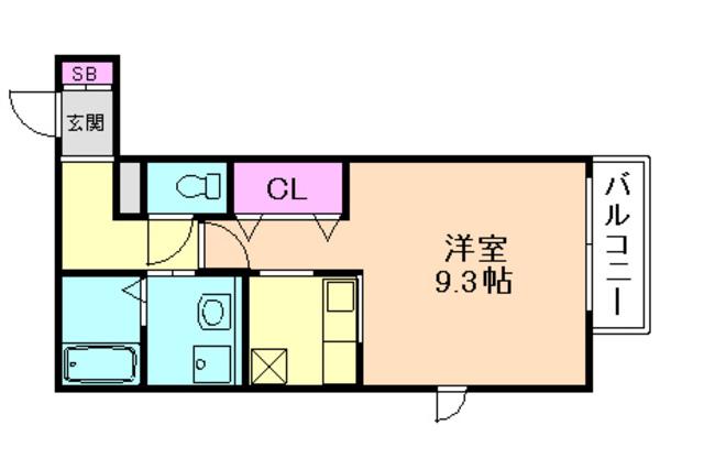 QUINZZA(1K/3階)の間取り写真