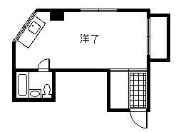床次ビル(ワンルーム/3階)の間取り写真