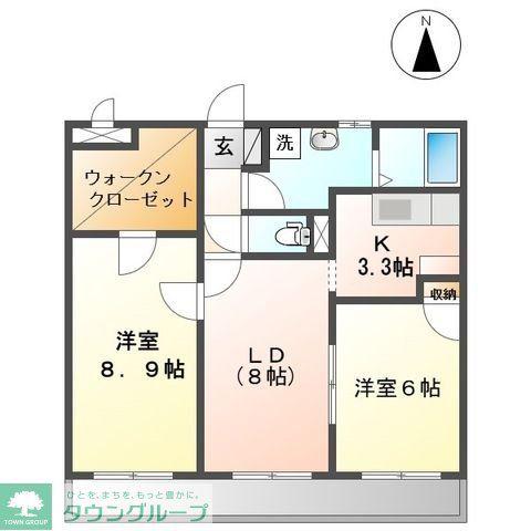 メゾン・ド・グレース(2LDK/3階)の間取り写真