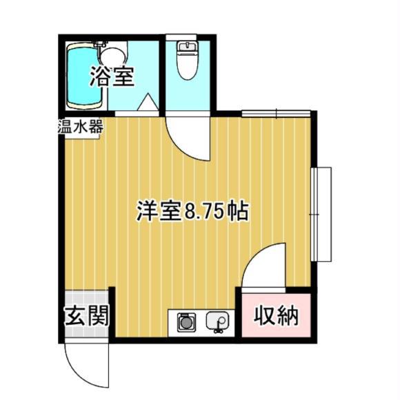 ドミール中貫(ワンルーム/1階)の間取り写真