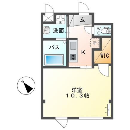 SIMA笹丘(1K/3階)の間取り写真