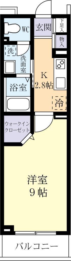 ウイングコート大町(1K/1階)の間取り写真