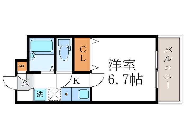 マンションプルミエール(1K/3階)の間取り写真