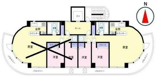 シー・エス・エイチマンション(2LDK/3階)の間取り写真