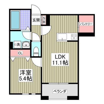 ブリーズコート扇橋(1LDK/1階)の間取り写真
