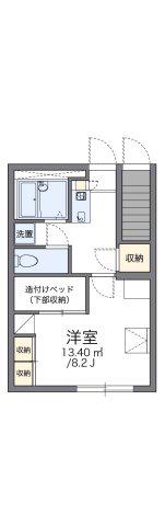 レオパレスMIWA(1K/1階)の間取り写真