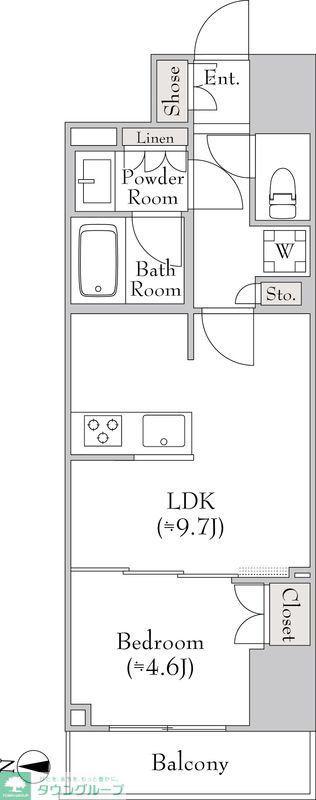 ルミーク錦糸町(1LDK/5階)の間取り写真