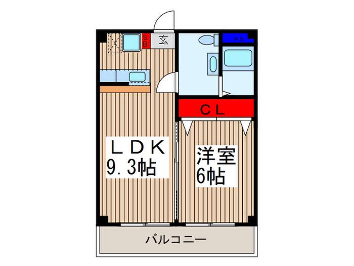 フローレス10番館(1LDK/1階)の間取り写真