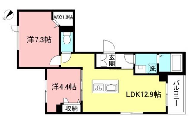CRECER(2LDK/3階)の間取り写真
