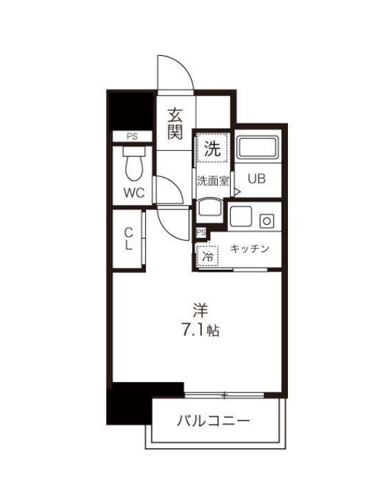 DELCCS SHINAGAWA(1K/3階)の間取り写真