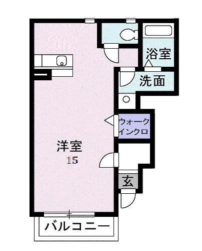 FKH-A(ワンルーム/1階)の間取り写真