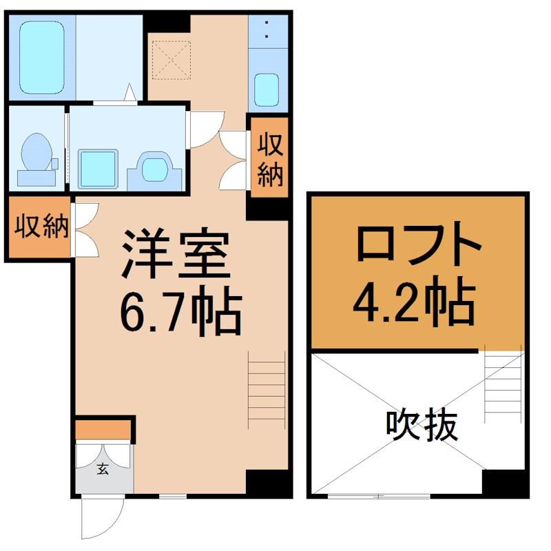 クレイン御器所(1SK/1階)の間取り写真