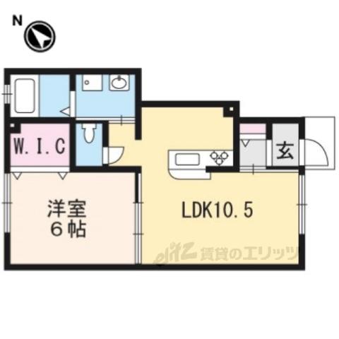 フラッツ レディアンスB棟(1LDK/1階)の間取り写真