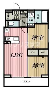 D-ROOM末広I(2LDK/2階)の間取り写真