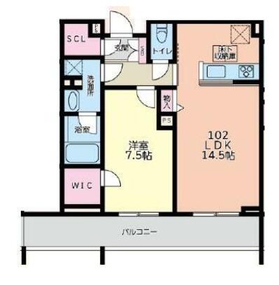 ベル シエロ日吉(1LDK/1階)の間取り写真