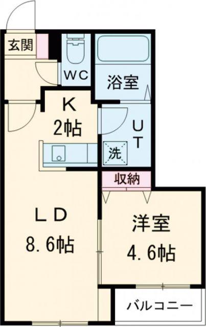 PERFECT PARTNER RESIDENCE A棟(1LDK/5階)の間取り写真