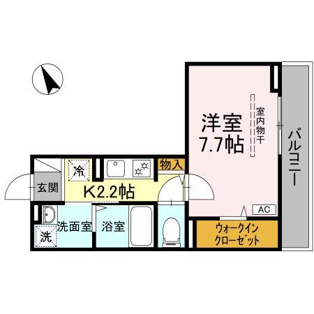 ディーブレス上星川(1K/1階)の間取り写真