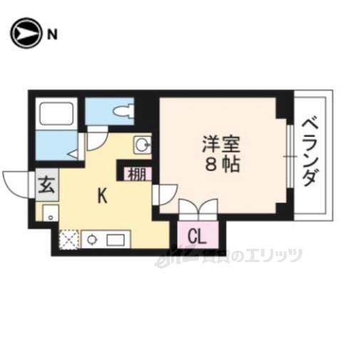 エルエーブハイツ(1K/3階)の間取り写真