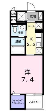 ヴィレッジ YUUKI(1K/3階)の間取り写真
