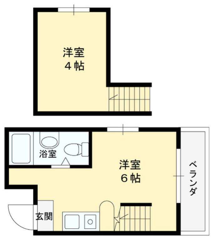 エルカンポ(ワンルーム/2階)の間取り写真