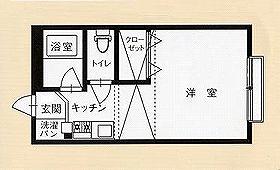 ハイツミネルヴァDI(ワンルーム/2階)の間取り写真