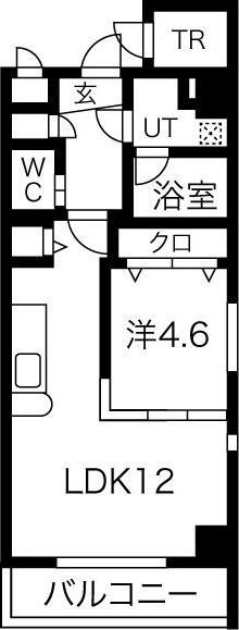 FONTANA FUKI(1LDK/5階)の間取り写真