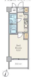 S-RESIDENCE横浜子安ABRイースト(1K/1階)の間取り写真