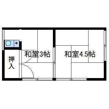 大和荘 別館(2K/2階)の間取り写真