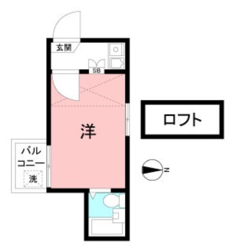 ライブコア富士見(1K/1階)の間取り写真