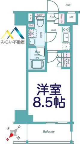 ARCOBALENOKAWASAKI(1K/14階)の間取り写真