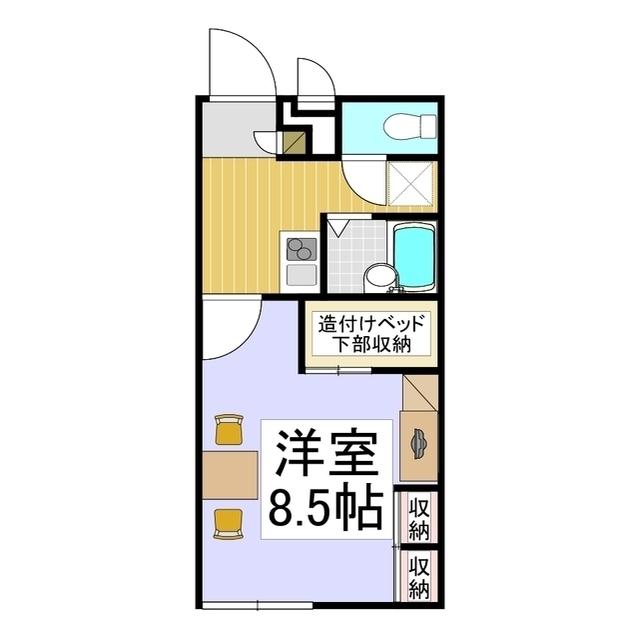 レオパレスエスポワールシャトー(1K/2階)の間取り写真