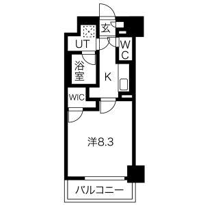 レガリア(1K/5階)の間取り写真