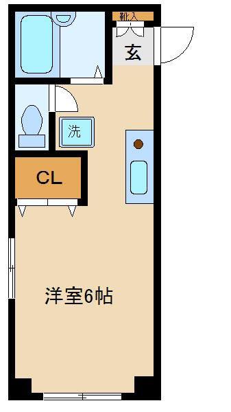 メゾンオータケ(ワンルーム/2階)の間取り写真