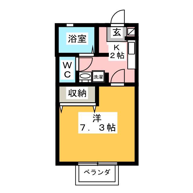 サンクレストノガワ(1K/1階)の間取り写真