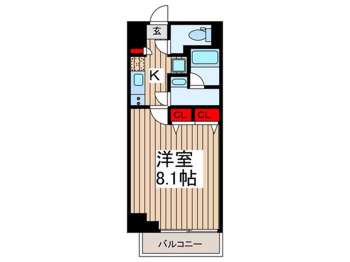 MAXIV西川口SC(1K/1階)の間取り写真