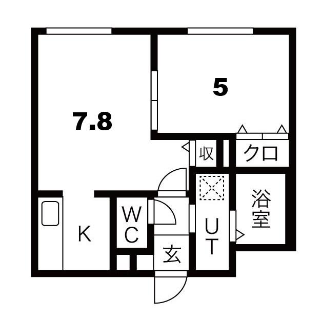 ナトゥーラ(1LDK/2階)の間取り写真