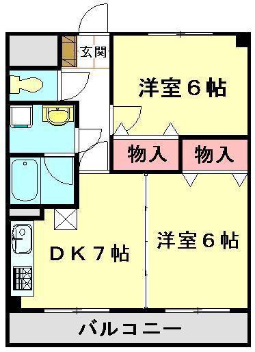 ステイライズ・K(2DK/3階)の間取り写真