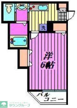MARK DUO草加瀬崎(1K/1階)の間取り写真