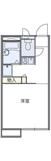 レオパレス西山荘(1K/2階)の間取り写真