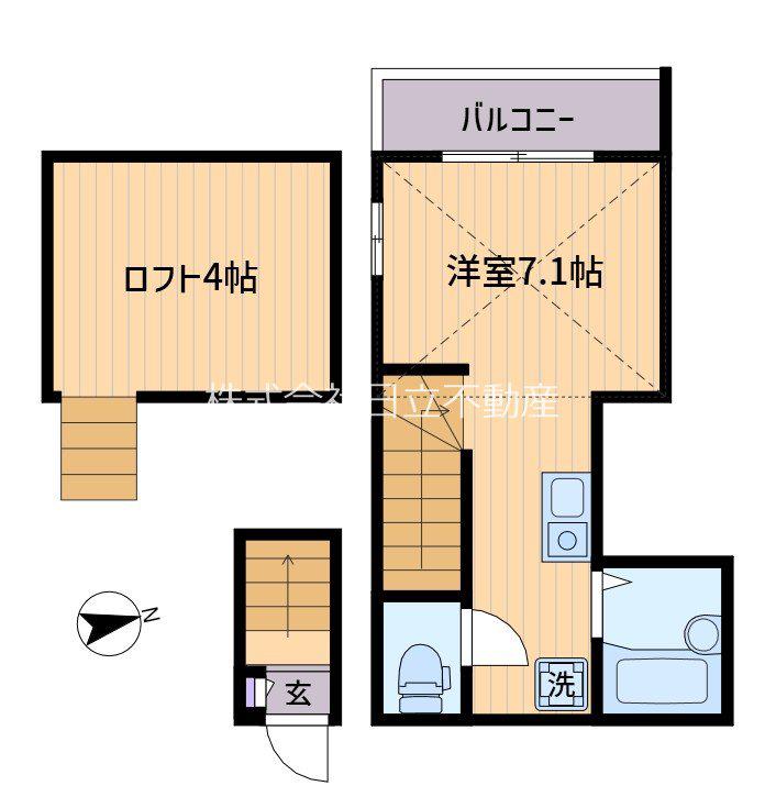 GLANZ高井戸(ワンルーム/2階)の間取り写真