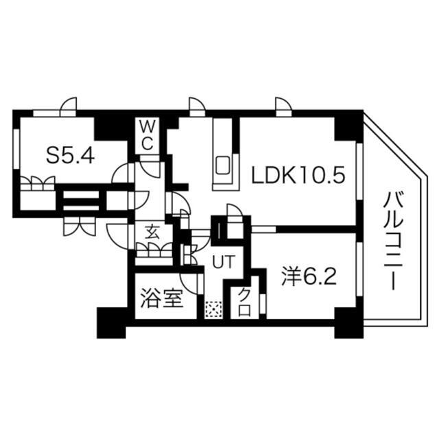 シーズンフラッツ上野御徒町(1LDK/12階)の間取り写真