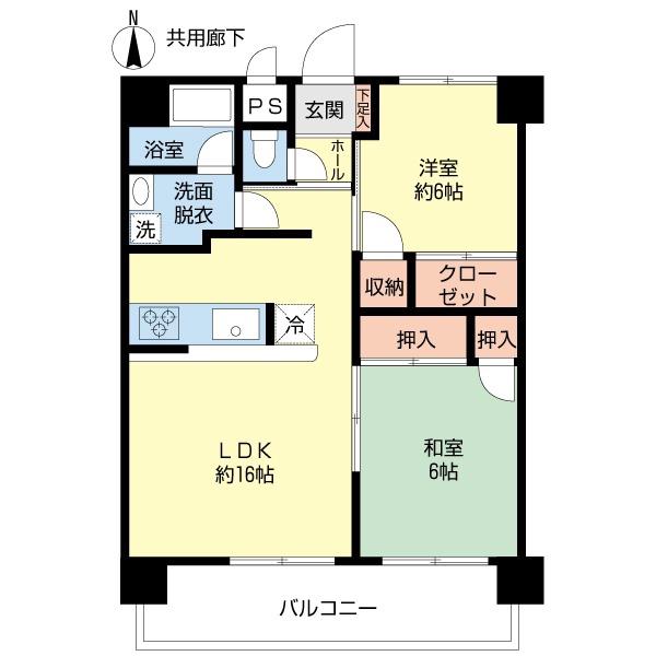 エミネンス首里当蔵(2LDK/3階)の間取り写真