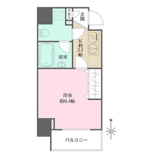 プリモ・レガーロ北品川(1K/10階)の間取り写真