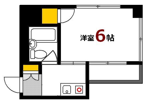 ESPERANZA竹屋町(1K/3階)の間取り写真