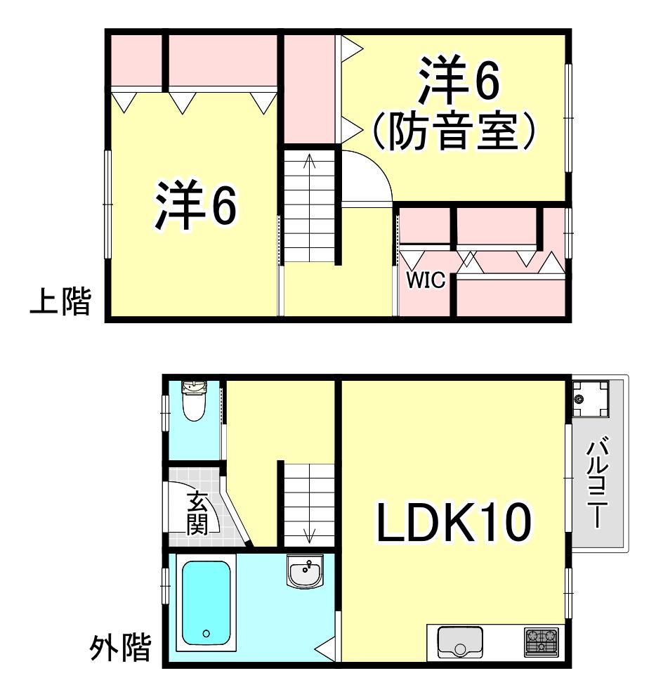 松が丘9号棟(2SLDK/4階)の間取り写真