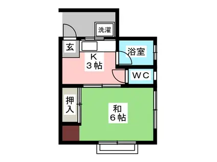 メゾン橋本(1K/2階)の間取り写真